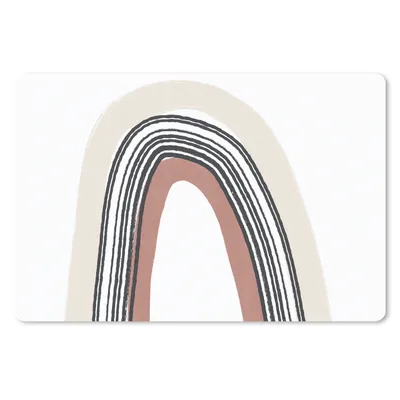 Produktbild von MuchoWow® Schreibtischunterlage Regenbogen - Pastell - Design 60x40 cm - XXL Mauspad - Großes Mauspad