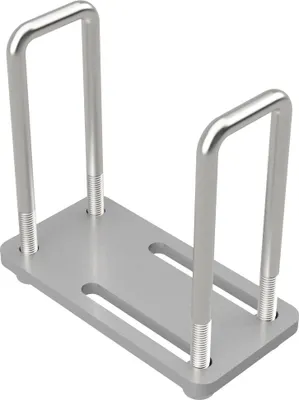 Obrázok produktu pre 2 x U-skrutka M10 s upínacou doskou a maticami spustenie pomoci trailer pozinkované SUPROD, M10, LW=41/41-121, LH=150 mm