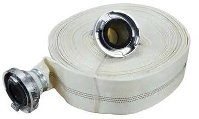 Produktbild von Garronda Flachschlauch 2 Zoll 30 m Druckschlauch 8 bar Feuerwehrschlauch mit Schnellkupplungen Layflat-Schlauch Wasserförderung Baustelle Wassertransport GD-0230 Weiß