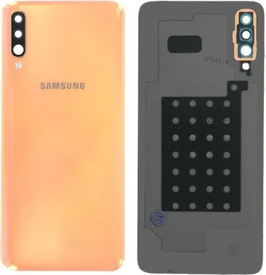 Produktbild von Original Samsung Galaxy A50 A505 Akkudeckel Backcover Coral Orange Akzeptabel