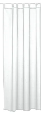 Produktbild von Vorhang weiß 140x245 cm halbtransparent Seidenglanz Schlaufen Gardine Schlaufenschal