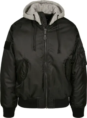 Produktbild von Brandit MA1 Sweat Kapuzen Outdoorjacke Größe 3XL Farbe Schwarz/Grau