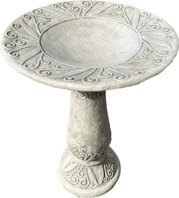 Produktbild von Schöne Vogeltränke aus Steinguss perfekt für den Garten die Terrasse oder den Vorgarten ist Frostfest Witterungsbeständig und Neu 72cm H, PO-1981