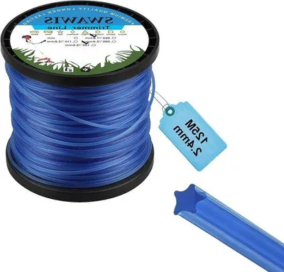 Immagine prodotto di Filo per tagliaerba in nylon da 24 mm, blu, 125 m