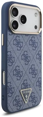 Produktbild von Guess 4g Triangle Logo Magsafe Iphone 17 Pro Max Handyhülle Blau  Blau One Size
