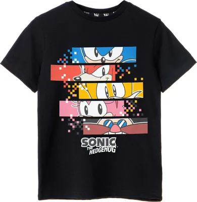 Image de Sonic The Hedgehog - T-shirt pour garçon NS7393 (140) (Noir)