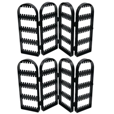 Produktbild von 2x Paravent Ohrring Organizer klappbar 44 x 29 cm schwarz Ohrringhalter Ohrringständer Schmuckständer Schmuckhalter