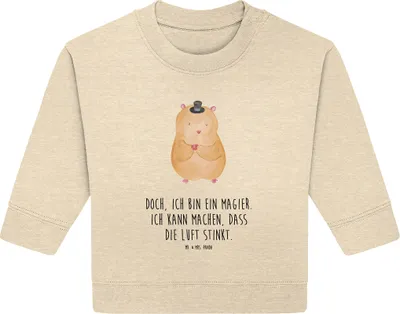 Produktbild von Mr. & Mrs. Panda Organic Baby Pullover Hamster Hut 12. - 18. Monat - Natural Raw - Geschenk, Zylinder, Lustige Sprüche, Zauberer, Magier, Bullover, Zwerghamster