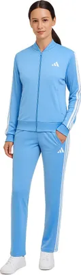 Produktbild von adidas Trainingsanzug für Damen im 3 Streifen Design, Farbe:Blau, Größe:S