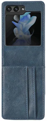 Imagen del producto de Funda Tipo Libro de Lujo para Samsung Galaxy Z Flip 5 - Azul oscuro