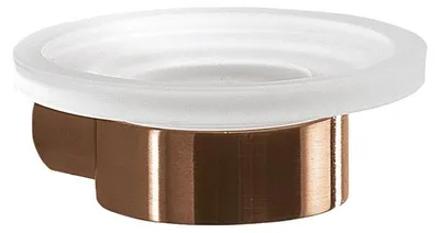 Produktbild von PIRENEI Seifenschale, Milchglas, Kupfer matt