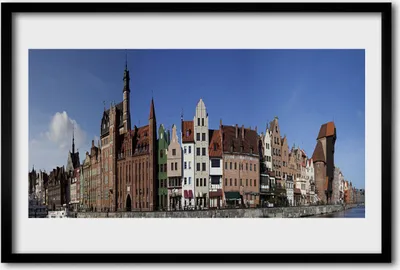 Produktbild von Bild 60x40 MDF-Rahmen Wandkunst Stadthäuser
