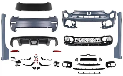 Produktbild von Bodykit für Fiat 500 2007–2015 Stoßstange Dachspoiler.