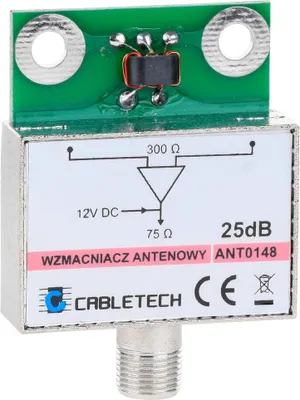 Immagine prodotto di Amplificatore d'antenna CABLETECH ANT0148, 25 dB, schermato
