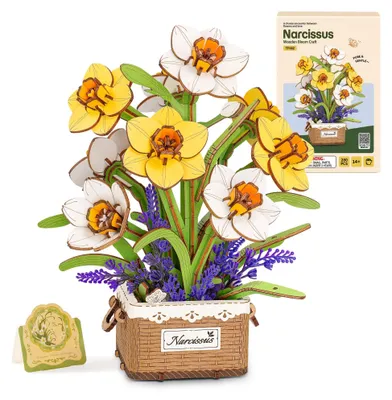 Productafbeelding van 3D Houten Puzzel met Kunstbloemen voor Volwassenen