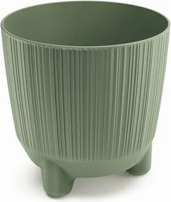 Image de Pot de fleurs avec pieds RYFO N 14,5 cm - Couleur : vert terre