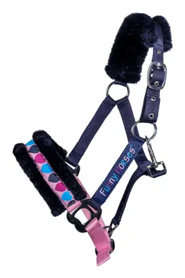 Produktbild von HKM Halfter  Funny Horses Hearts dunkelblau  Mini Shetty 137656900.1549