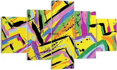 Produktbild von Bild auf Leinwand - Leinwandbild - Abstraktion modern - 125x70cm - Wand Bild - Wanddeko - Leinwanddruck - Bilder - Kunstdruck - Wanddekoration - Leinwand bilder - Wandkunst - EA125x70-4111