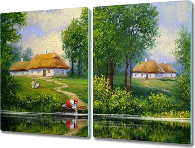 Produktbild von Coloray Hackbrett Herdabdeckplatte 2x40x52 cm Küchenbrett Kochplattenabdeckung Schneidebrett - Das Dorf Hüttendorf