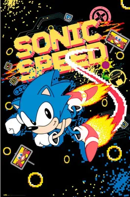 Produktbild von Sonic the Hedgehog - Speed - Videospiel Poster Plakat - 61x91,5 cm