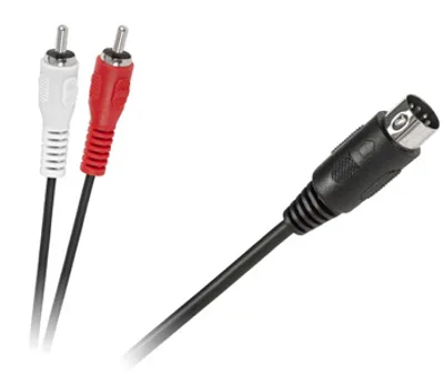 Image de Câble DIN-2 x RCA, 1,2 m, noir