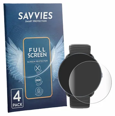 Produktbild von 4x Savvies Fullscreen Schutzfolie für Parsonver PSSW9 Displayschutz Folie Fullcover Klar Transparent