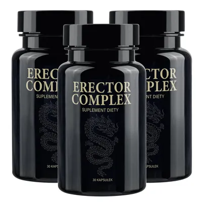 Zdjęcie produktu dla 3x Erector Complex - suplement diety dla mężczyzn wspierający potencję 30 kapsułek