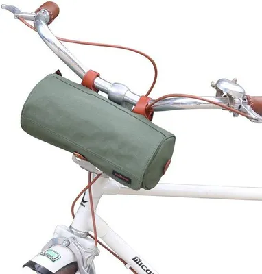 Produktbild von Wasserdichte Fahrradtasche aus Canvas mit Schultergurt Schwarz
