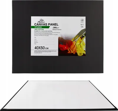 Produktbild von Malersubstrat Leinwand Schwarz 40x50 cm Malertafel