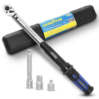 Produktbild von Goodyear Drehmomentschlüssel, präzise einstellbar von 20 bis 120 Nm, 3/8“ Aufnah