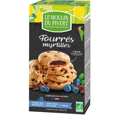 Produktbild von Cookies Fourrés - Heidelbeere 175g