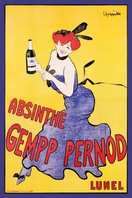 Imagen del producto de ABSINTHE - GEMPP PERNOD. Póster antiguo - 61x91 cm - Póster