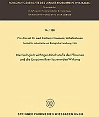 Obrázek produktu pro Die biologisch wichtigen Inhaltsstoffe der Pflaumen und die Ursachen ihrer laxierenden Wirkung