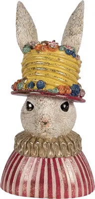 Produktbild von Clayre & Eef Dekorationsfigur Kaninchen 26x19x50 cm Beige Kunststoff