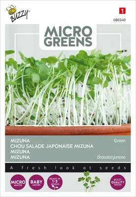 Image de Buzzy Microgreens Mizuna Grun Graines - Environ 1 gr | Buzzy_080340
