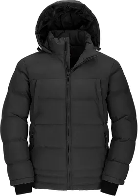 Produktbild von Gesteppte Herrenwinterjacke mit verstellbarer Kapuze, wasserabweisendem Material und zahlreichen Taschen in Dunkelgrau