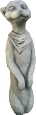 Produktbild von Erdmännchen Floh Figur für den Garten, aus Steinguss Neu Frostfest Witterungsbeständig, Steinfigur Gartenfigur zur Dekoration 24-50452