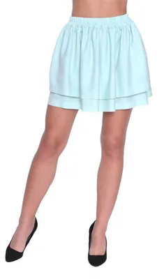 Produktbild von Damen Eleganter Rock Minirock mit Taschen; Mintgrün/S/M 36/38