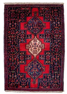 Produktbild von Handgeknüpfter Orientteppich Senneh 103 x 68 cm cm reiner Schurwolle Einzelstücke