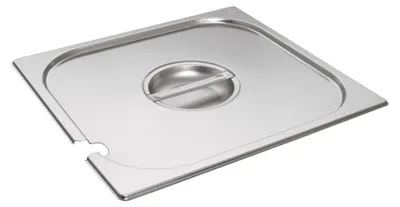 Produktbild von GN 2/3 Deckel, Edelstahl, Deckel mit Löffelaussparung