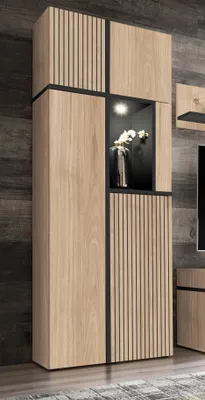 Obrázek produktu pro Vysoká skříň CELINE - hickory jackson / černá