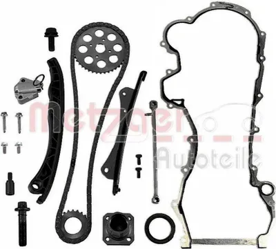 Produktbild von METZGER 7490006 Steuerkettensatz Steuerkette für OPEL Corsa D Schrägheck (S07) Astra J Sports Tourer (P10) Corsa C Schrägheck (X01) Meriva A (X03)