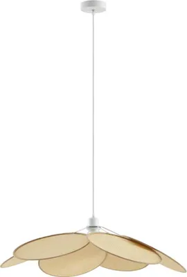 Produktbild von Lindby Hängeleuchte Astraia, natur/weiß, Rattan, Ø 80 cm