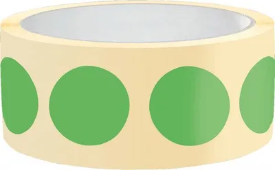 Produktbild von Dreifke® Aufkleber I Markierungspunkt, blanko, grün, Haftpapier, ablösbar, Ø ...