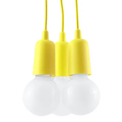 Produktbild von Hängeleuchte DIEGO 3 gelb 3xE27 15W PVC 90x15x15cm Sollux Lighting