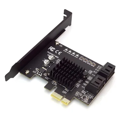 Produktbild von 4 Port SATA PCI Express x1 Karte, Marvell 88SE9215 Chipsatz