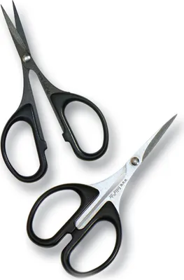 Two pairs of scissors are shown against a white background.