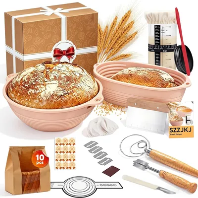 Produktbild von Gärkorb-Set 24-teilig, rund 23 cm und oval 25 cm, 650 ml, für Küche