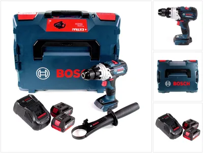 Produktbild von Bosch GSB 18V-110 C Akku Schlagbohrschrauber Professional 18V 110 Nm + 2x Akku 5,0 Ah + Ladegerät + L-Boxx