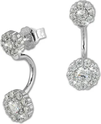 Produktbild von SilberDream Ohrringe Ear Cuff Blume Zirkonia weiß Ohrstecker 925 Silber D2GSO420W